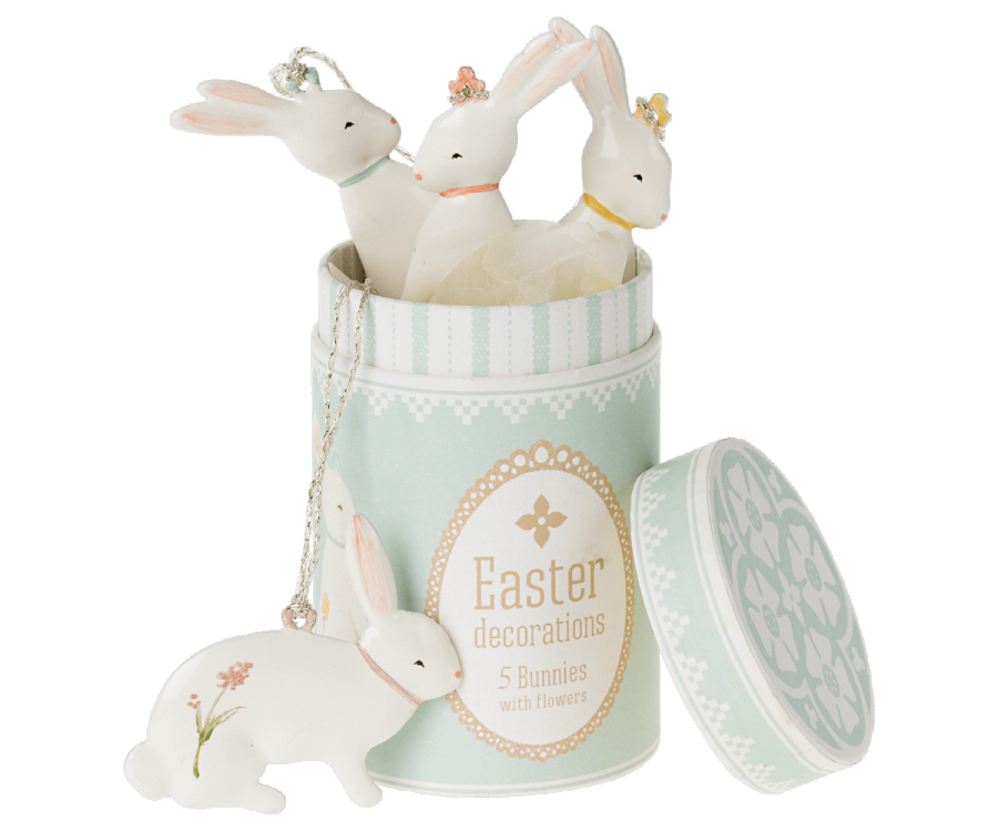 Janie and Jack Easter Bunny Ornaments, 5 pcs.