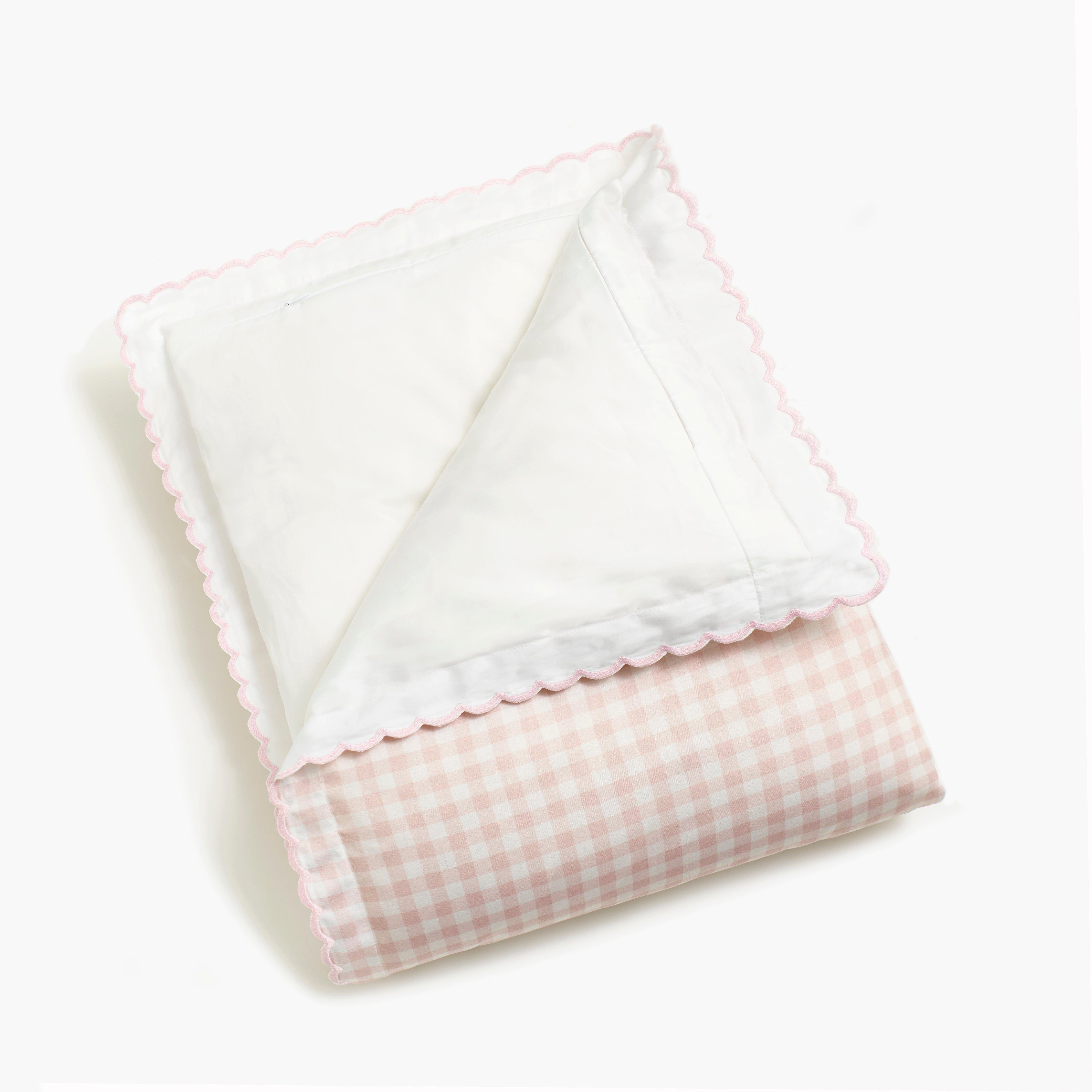 Janie and Jack Picnic Gingham Baby Duvet Set - Pink