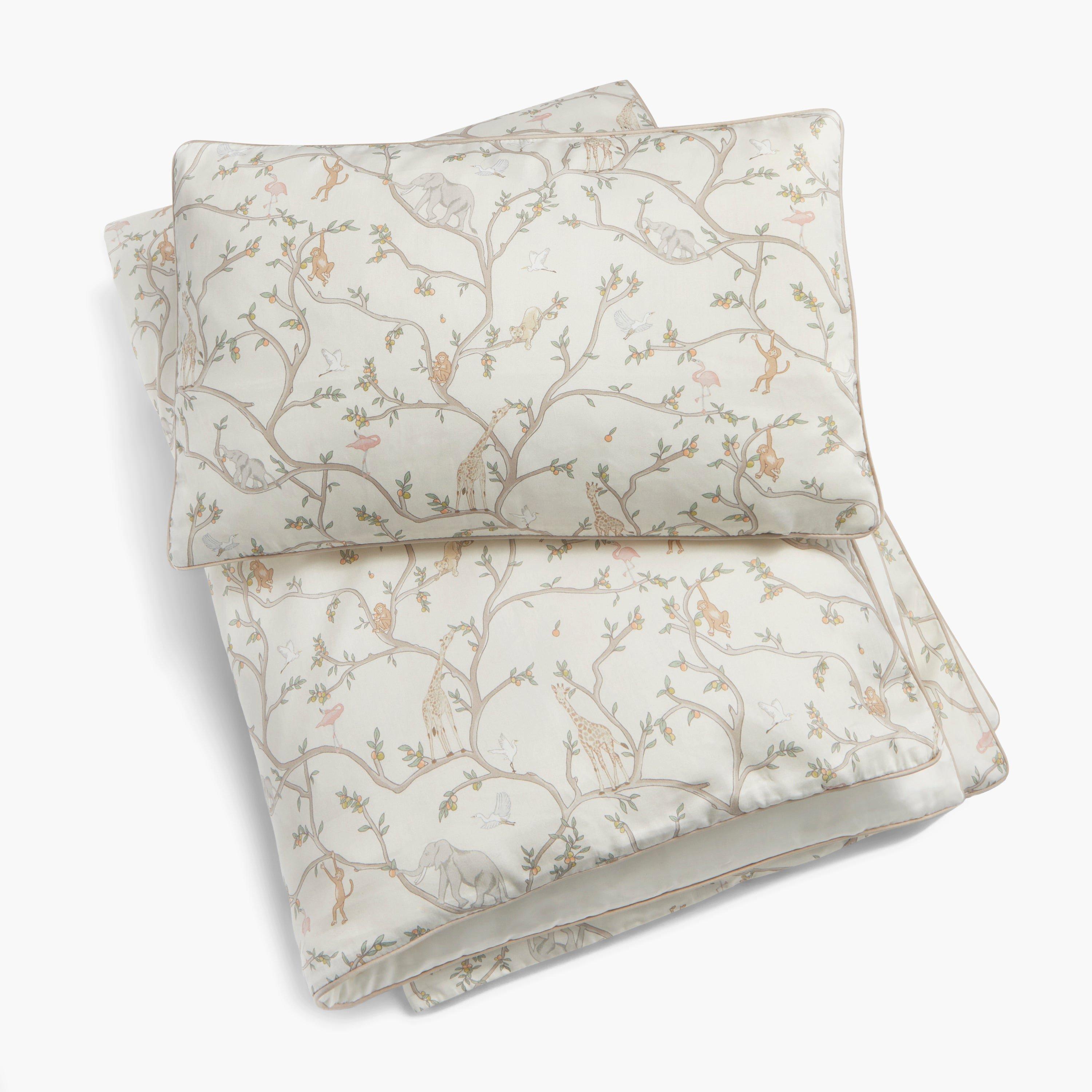 Janie and Jack Animal Parade Toddler Duvet Set - Ivory