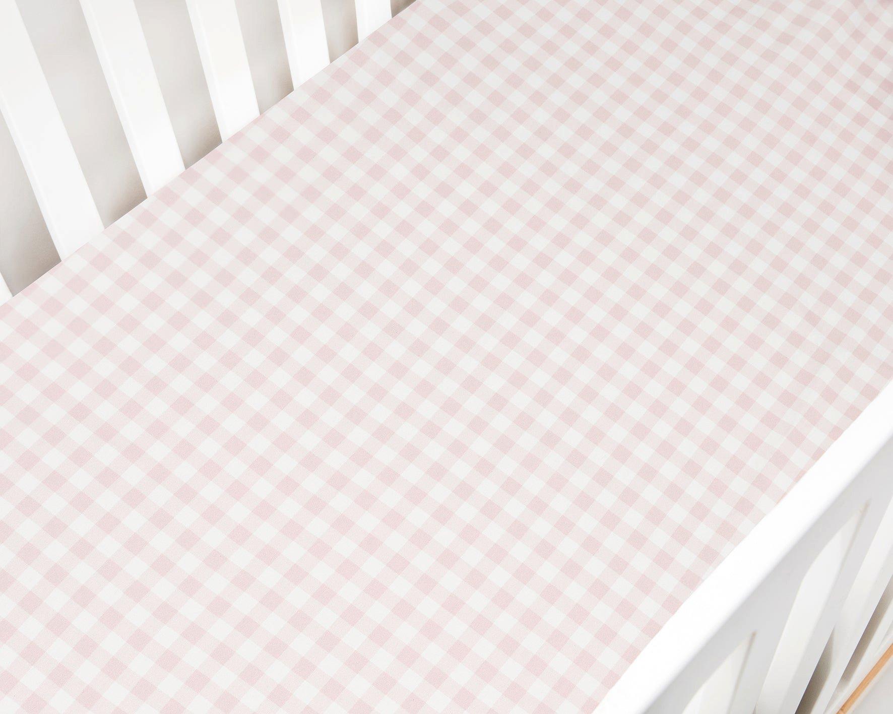 Janie and Jack Picnic Gingham Crib Sheet - Pink