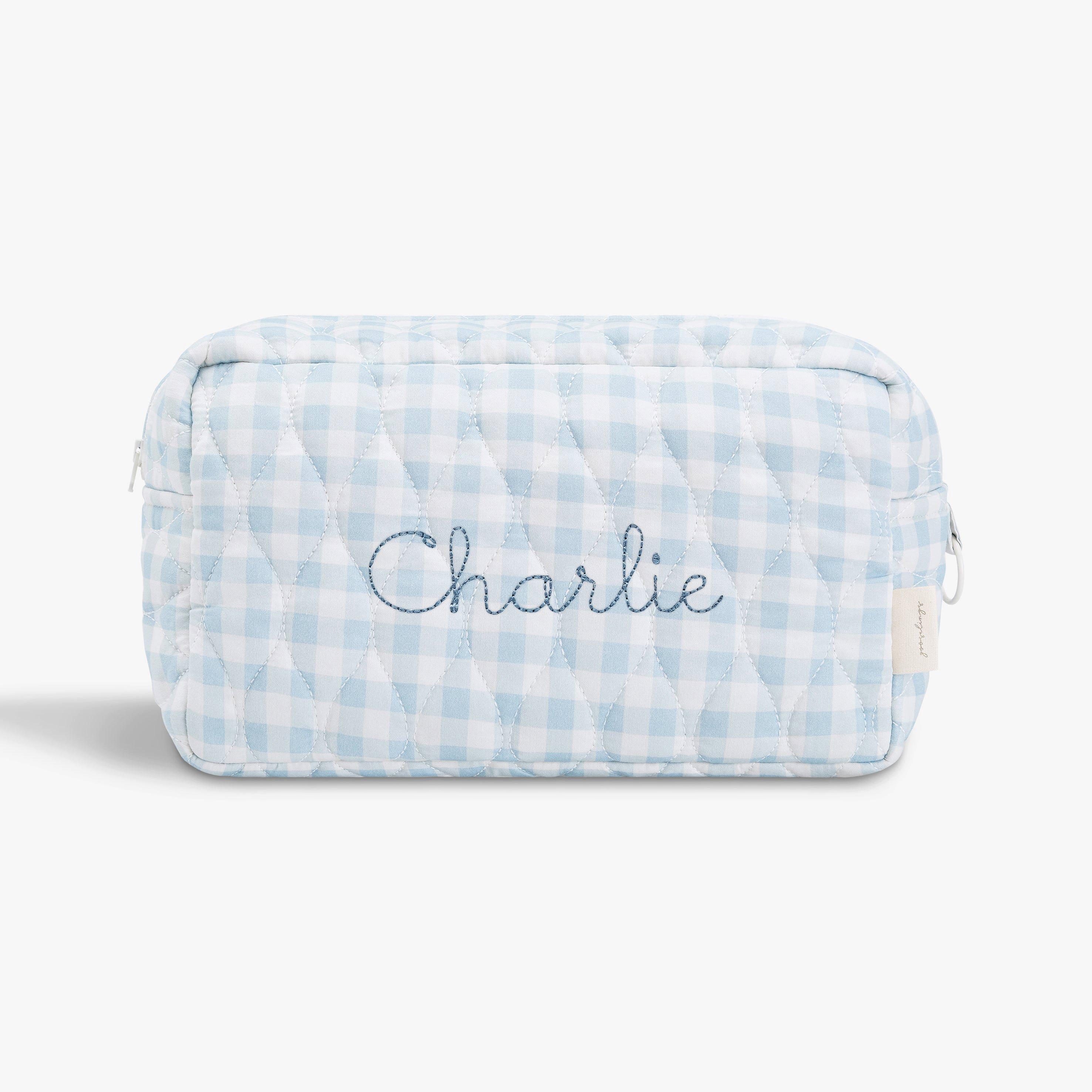 Janie and Jack Toiletry Pouch - Blue Gingham
