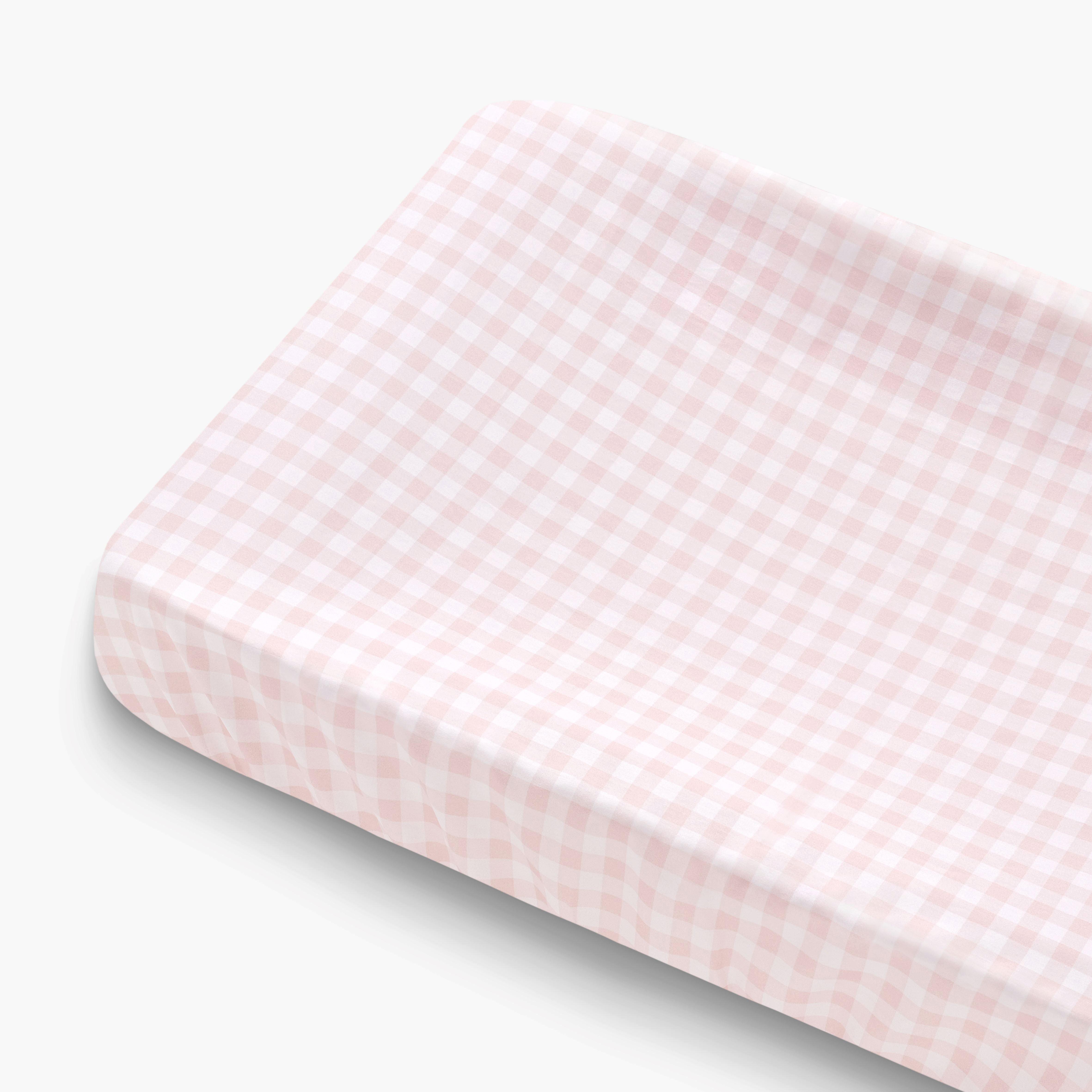Janie and Jack Picnic Gingham Changing Pad Cover - Pink