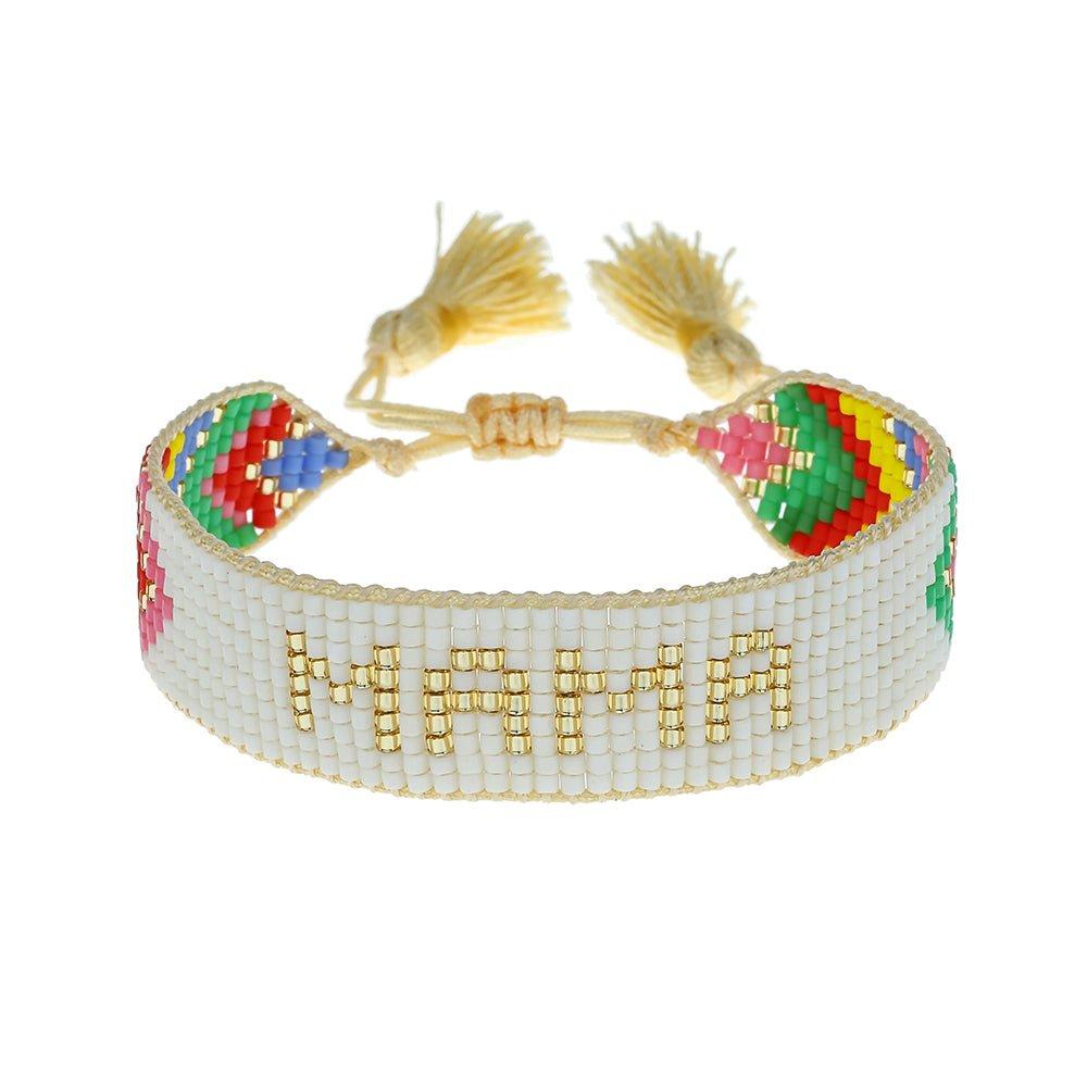 Janie and Jack Chevron Rainbow MAMA Beaded Bracelet