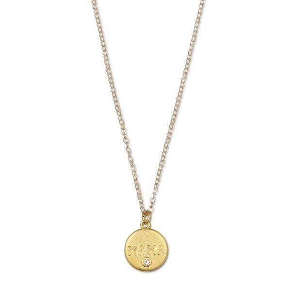 Janie and Jack MAMA Coin with Topaz Necklace