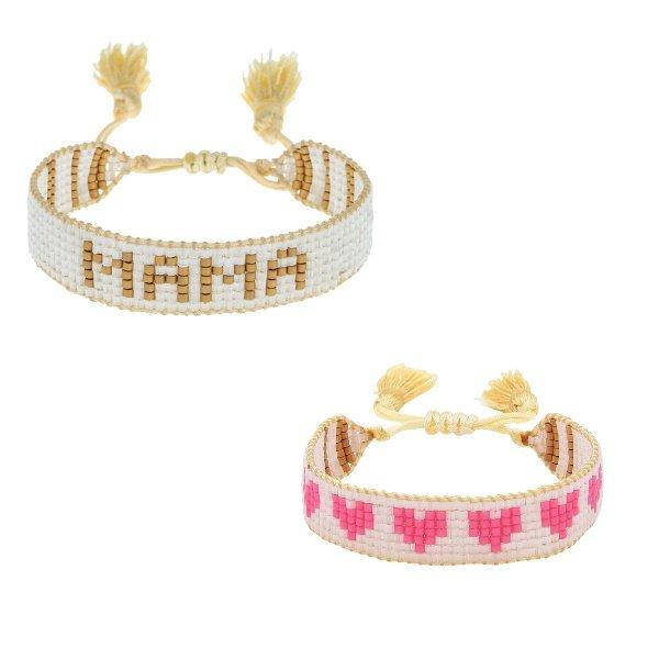 Janie and Jack Mini & Me Small White & Gold MAMA + Kids Pink Hearts