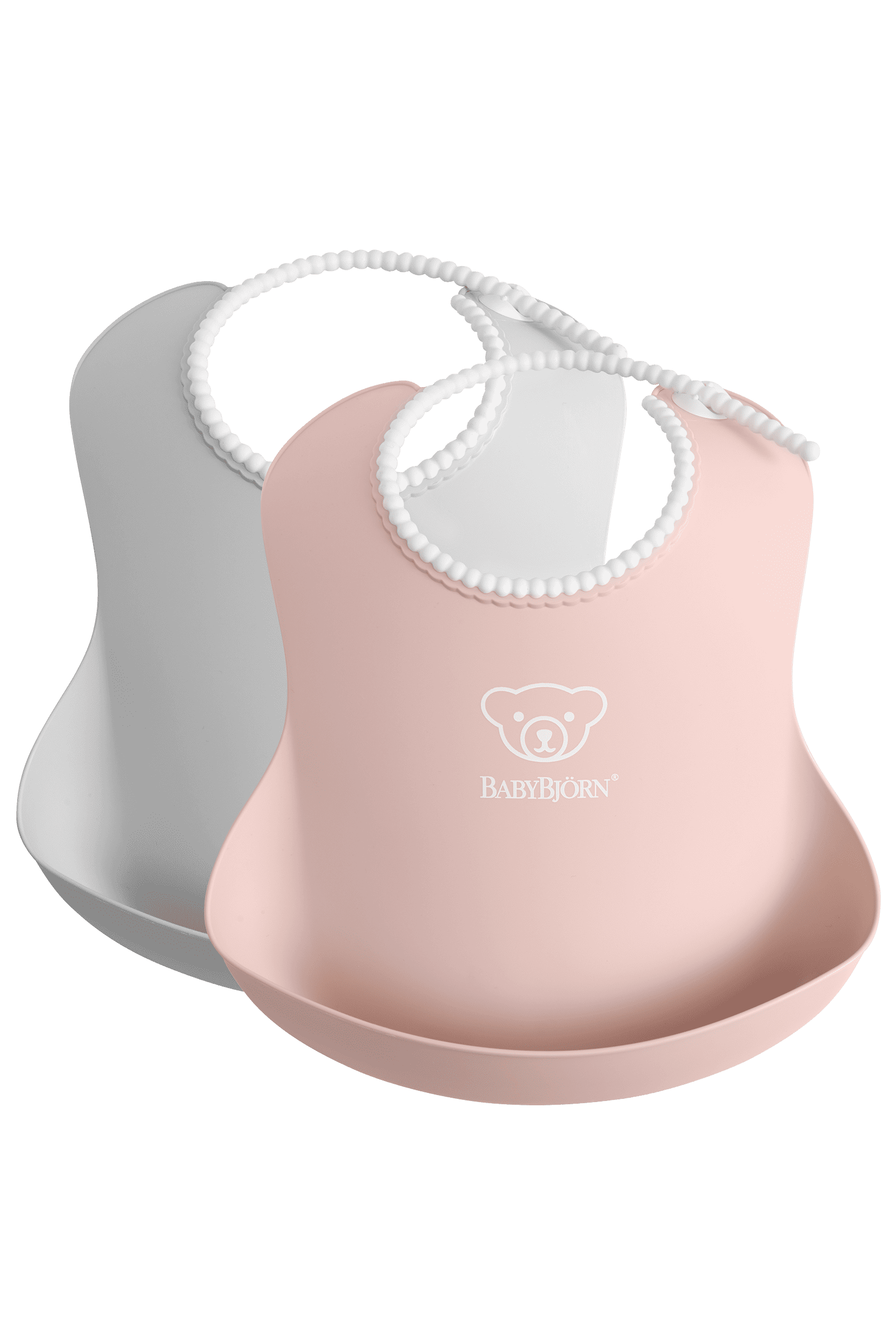 Janie and Jack Baby Bib 2-Pack, Gray / Pink