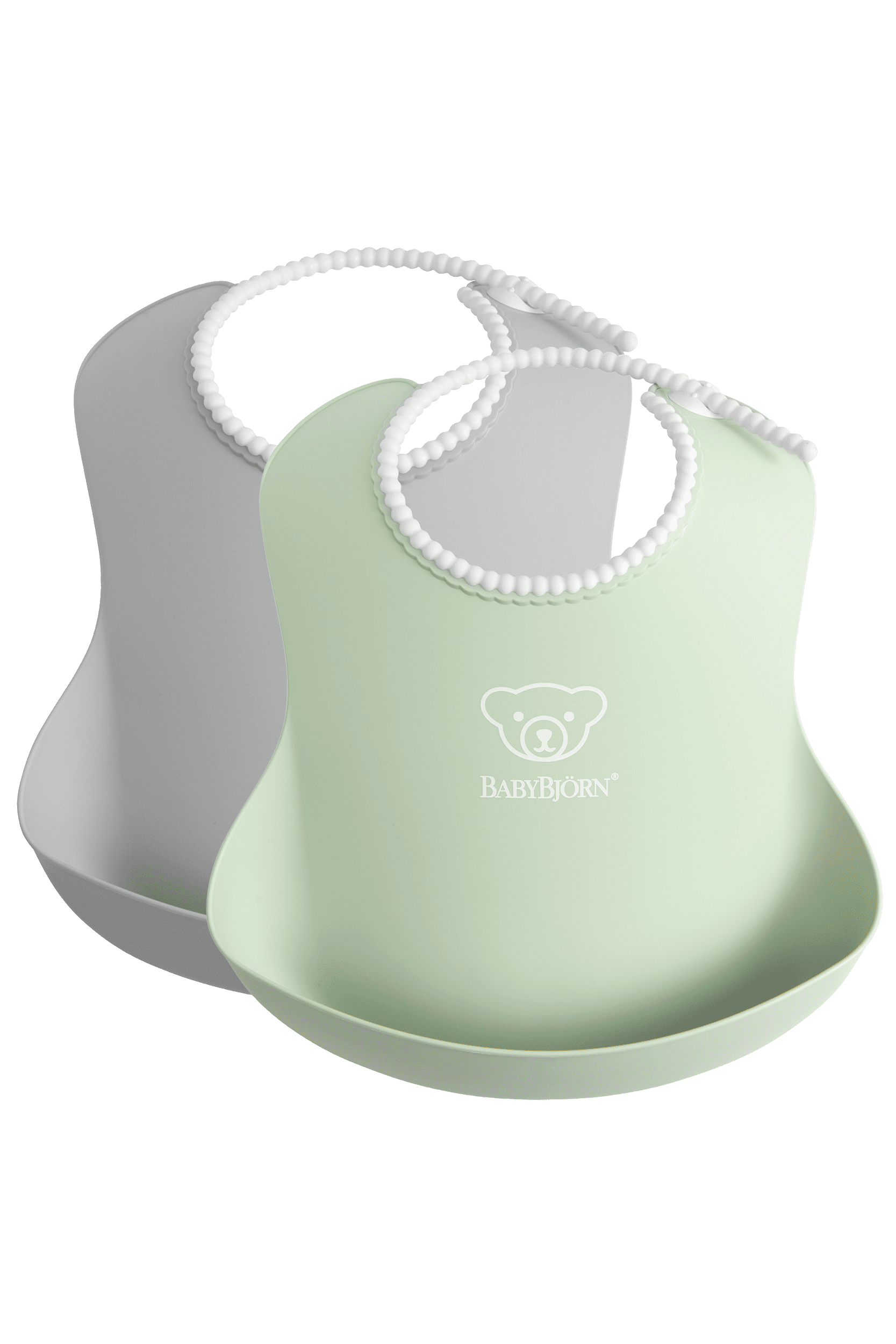 Janie and Jack Baby Bib 2-Pack, Gray / Green