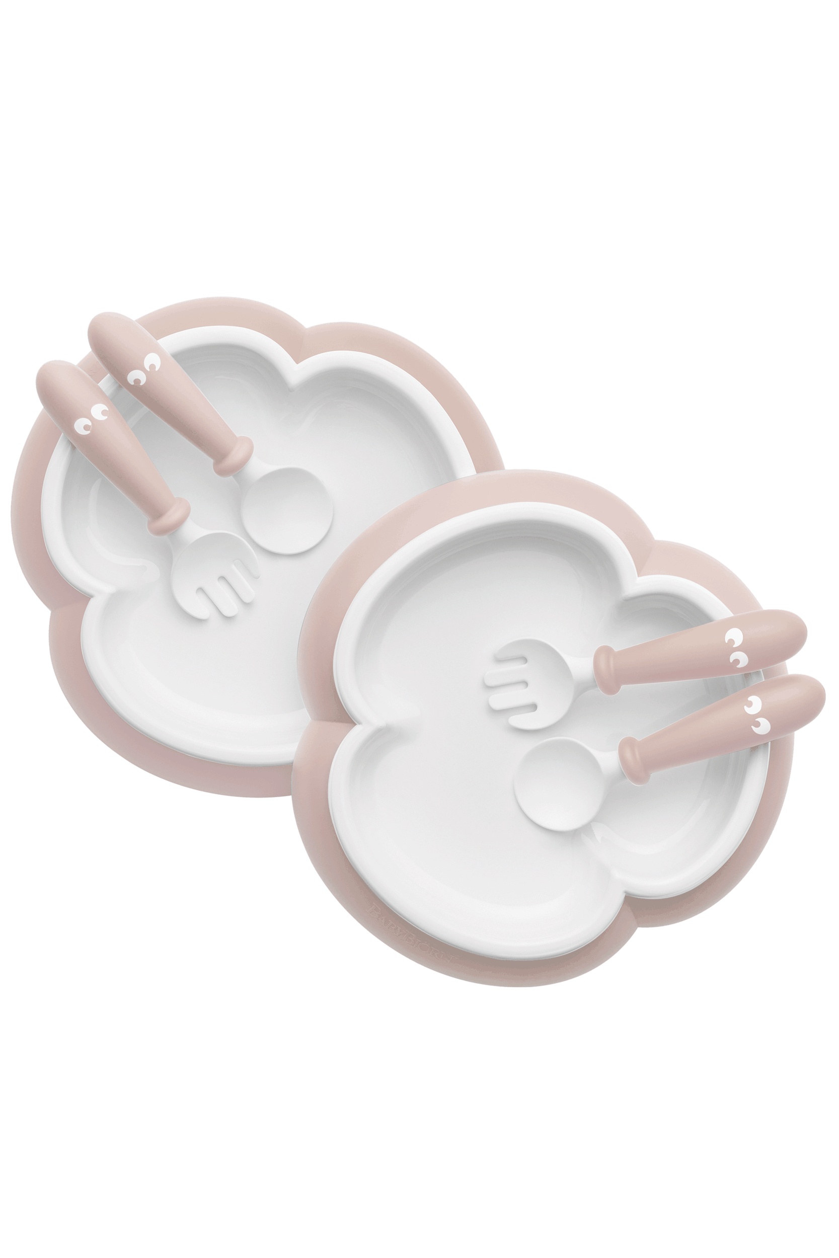 Janie and Jack Baby Plate, Spoon & Fork, 2 Sets, Powder Pink