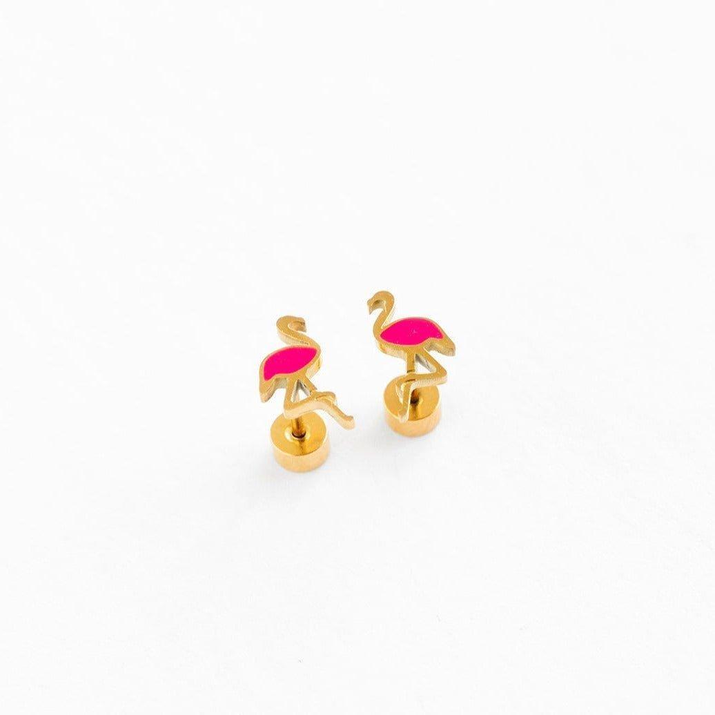 Janie and Jack Flamingo Stud Earring