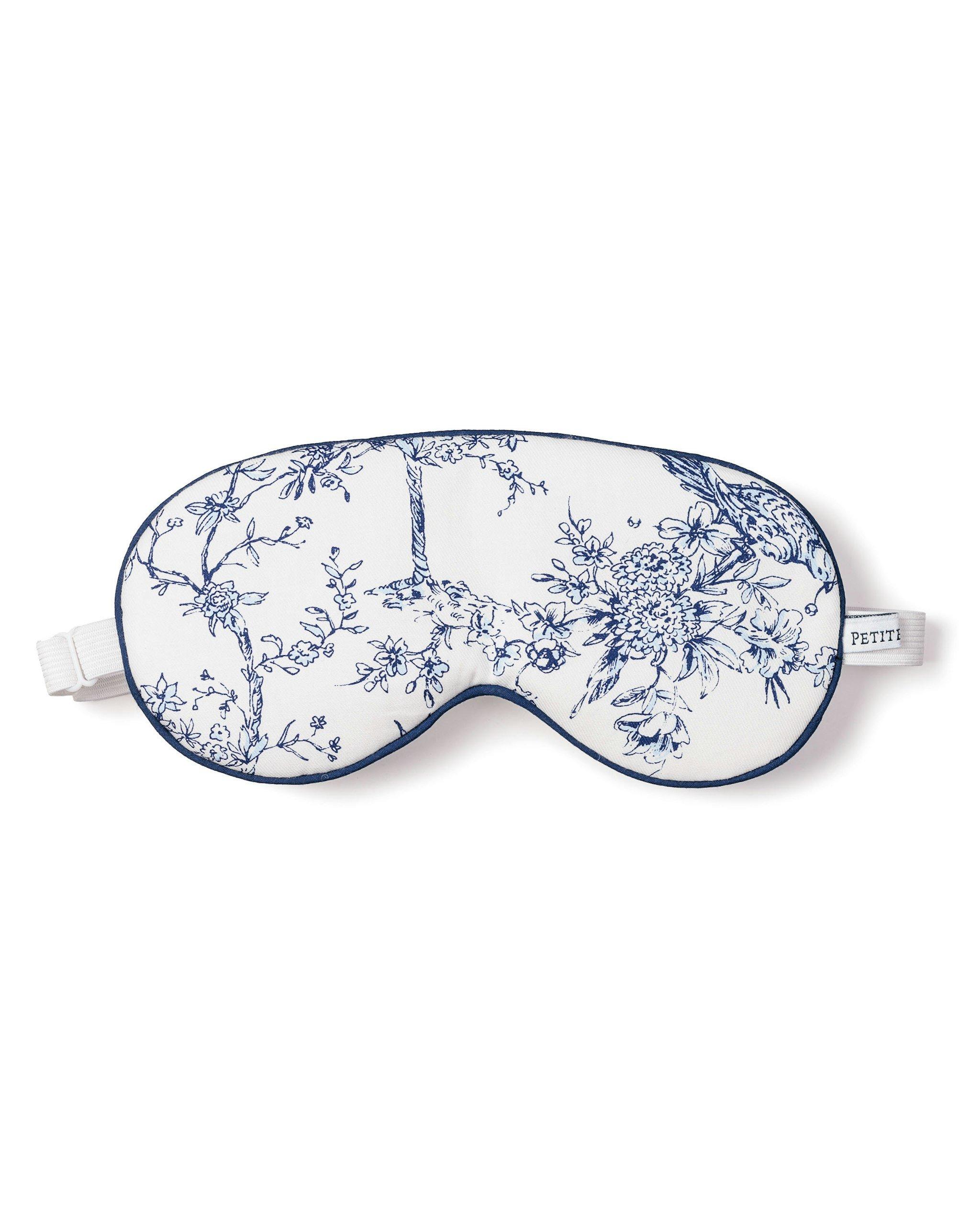 Janie and Jack Adult's Twill Sleep Mask in Blue Timeless Toile