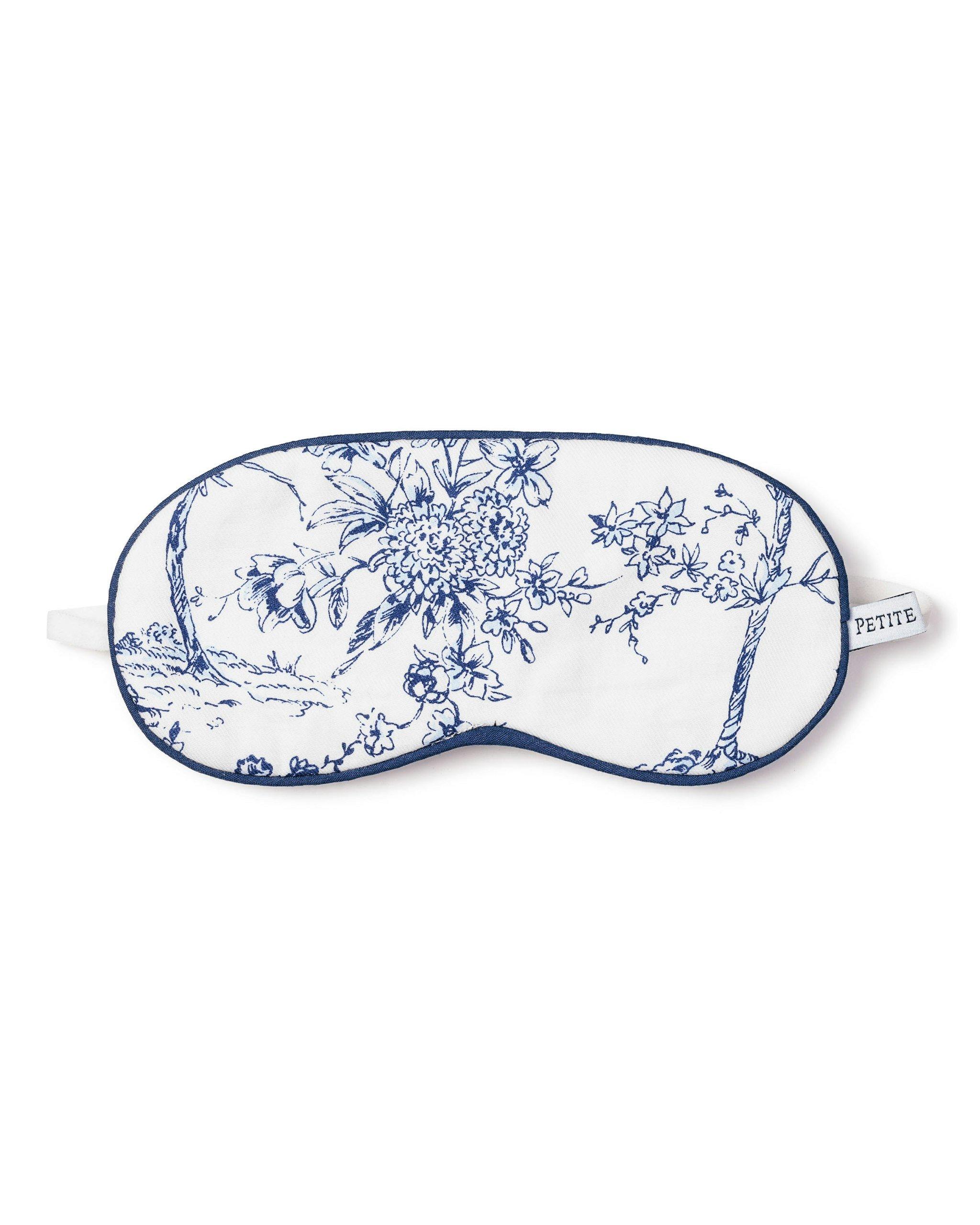 Janie and Jack Kid's Twill Sleep Mask in Blue Timeless Toile