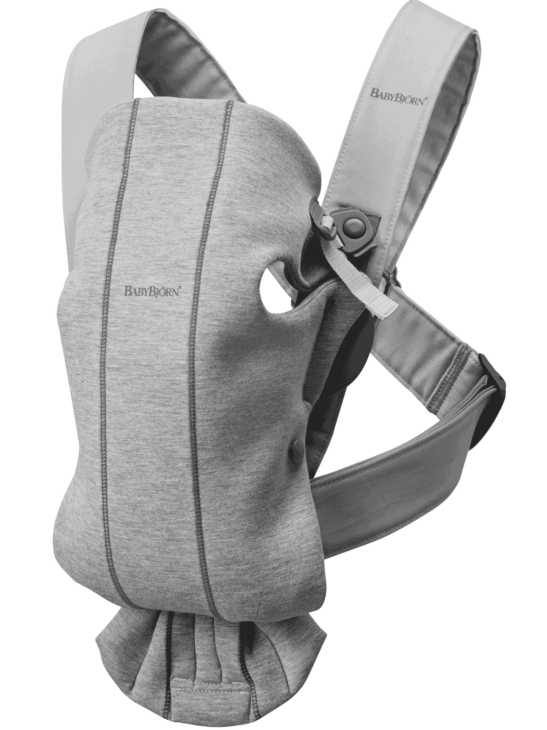 Janie and Jack Baby Carrier Mini, 3D Jersey, Light Gray